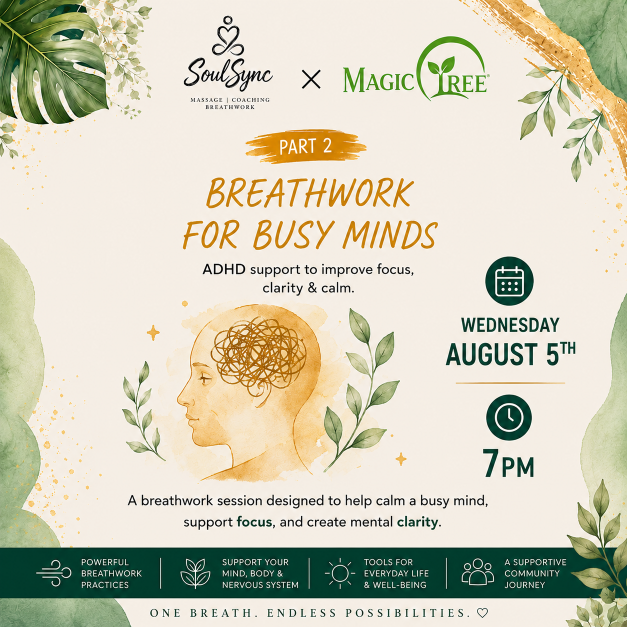 Breathwork Summer Season Session 2 - Breathwork For Busy Minds (Earlybird)